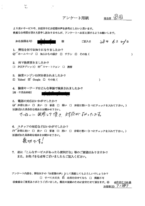栗東市・40代女性/匿名希望様
